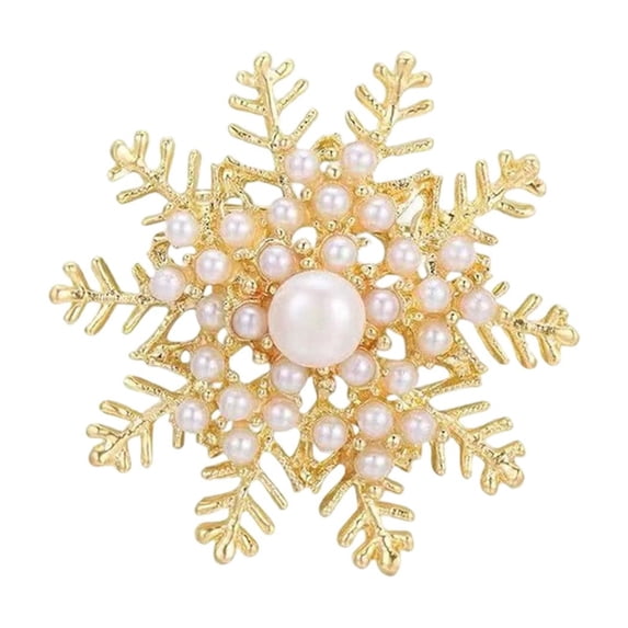 Christmas Snowflake Napkin Ring, Gold and Silver Pearl Hollow Designs Elegant Table Decor, 1.6x1.6in for Holiday Dinner Party Wedding
