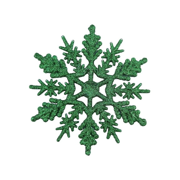 Christmas Snowflake Ornaments Plastic Glitter Snow Flakes Hanging Snowflakes for Winter Christmas Tree Decorations