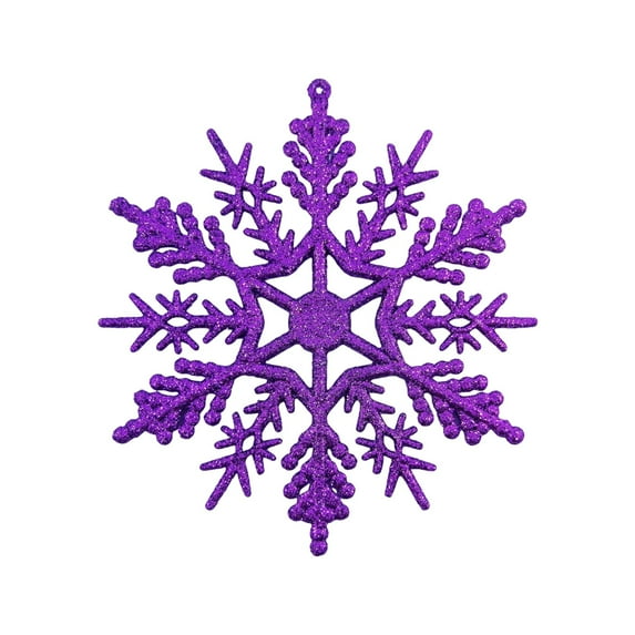 Christmas Snowflake Ornaments Plastic Glitter Snow Flakes Hanging Snowflakes for Winter Christmas Tree Decorations