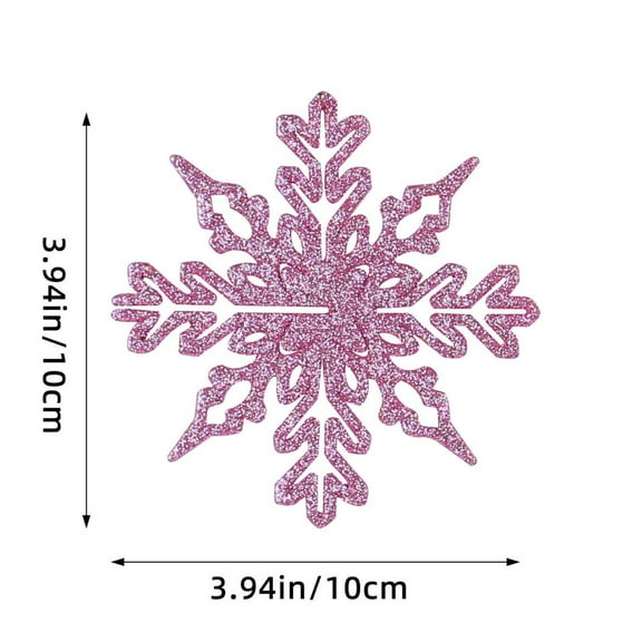Christmas Snowflake Ornaments, Snowflake String Decorations Hanging Pendants For Christmas Tree Holiday Party Window Wall Decor Reusable Festive Decorations