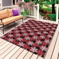 thumbnail image 1 of Christmas Snowflake Outdoor Rug 5x8 Ft, Non Slip Washable Area Rug, Xmas Red Black Plaid Patio Rugs Carpet Runner, Large Floor Mat for Indoor/Outdoor Deck Porch Camping, 1 of 8