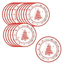 Christmas Snowflake Paper Plates, 16Pcs Disposable Christmas Tree Party Plates, Winter Holiday Tableware Supplies for Xmas Parties, Birthdays, Family Gatherings,9in