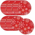 thumbnail image 1 of Christmas Snowflake Paper Plates 25 Count Holiday Celebration Disposable Tableware Winter Theme Party Plates Style B, 1 of 6
