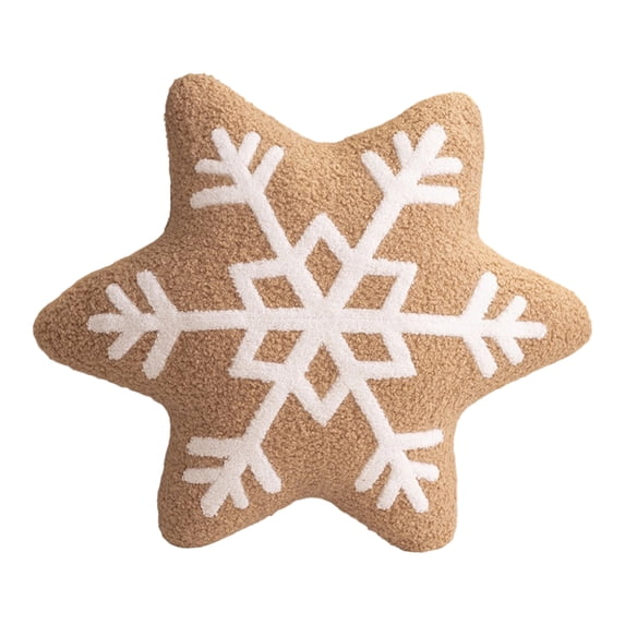 Christmas Snowflake Plush Toy - Cute Snowflake Shaped Stuffed Animal Pillow, Festive Holiday Decor for Home & Kids Gift