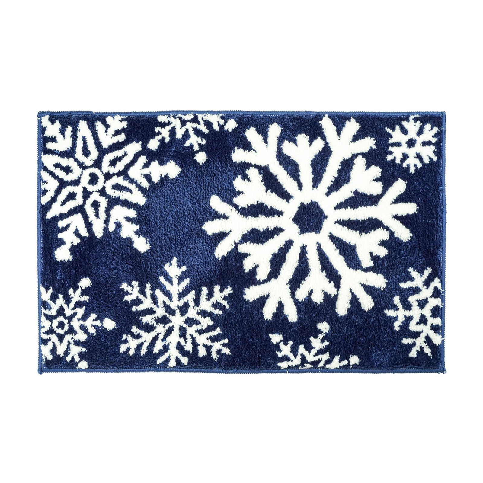 Christmas Snowflake Printed Doormat Welcome Mat Washable Low Profile Front Door Mat for Indoor Outdoor Entryway Winter Xmas Holiday Front Door, Christmas Decor