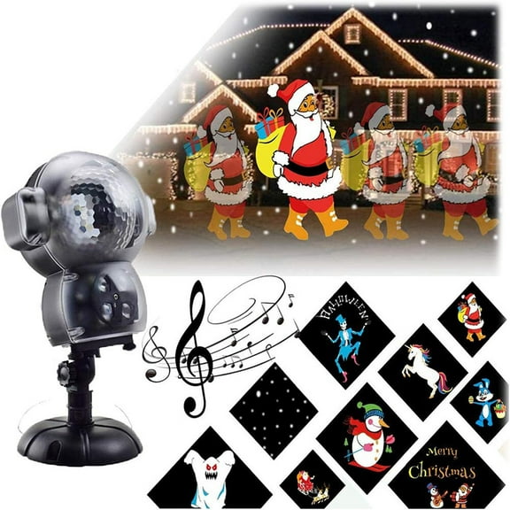 Christmas Snowflake Projector LED Moving Snowfall Laser Light Outdoor Landscape