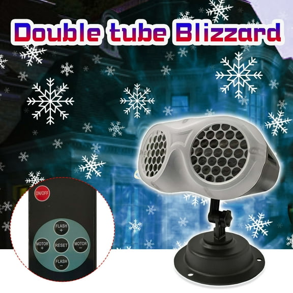 Christmas Snowflake Projector Light,Christmas Snowflake Projector Lights Outdoor,Christmas Outdoor Double Headed Snowflake Projection Light,LED Snowfall Spotlight Waterproof Rating Christmas Garden