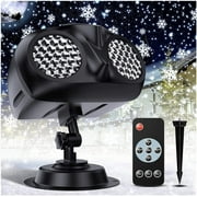 Christmas Snowflake Projector Lights Outdoor, LED Snowfall Projector, Remote Control Timing IP65 Waterproof, Dynamic Snowflakes Landscape Light for Xmas Holiday Party Decorations