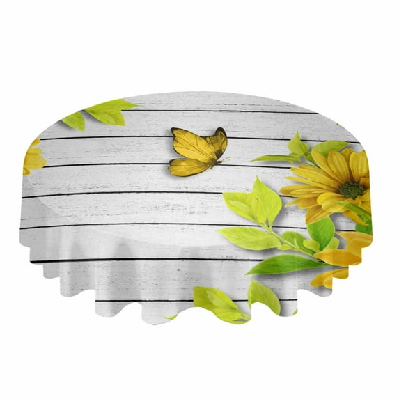 Christmas Snowflake Red Round Tablecloth Wedding Hotel Table Cover Holiday Dining Table Waterproof Tablecloth