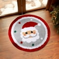thumbnail image 1 of Christmas Snowflake Rug, Plush Faux Wool Round Floor Mat with Non-Slip Backing, Soft Holiday Decorative Accent for Living Room, Bedroom, and Kitchen A, 1 of 8