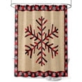 thumbnail image 1 of Christmas Snowflake Shower Curtain Set ，Waterproof Fabric Shower Curtains Retro Red and Black Buffalo Plaid Shower Curtains for Bathroom,Bathroom Decor 36"x72", 1 of 6