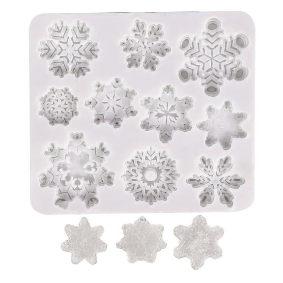 Christmas Snowflake Silicone Mold Set - 3.5" Food Grade Baking Tools for Chocolate, Fondant, Candy Making, Soap & Resin Crafts - Holiday DIY Decorations, Cookie Cutters, Gift Making Supplies