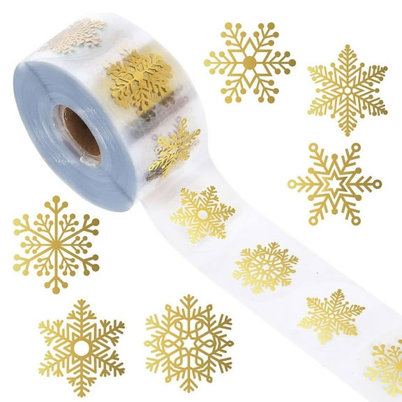 Christmas Snowflake Sticker Set Clear Decorative Envelope Seals Craft Label for Box Holiday Party Decor