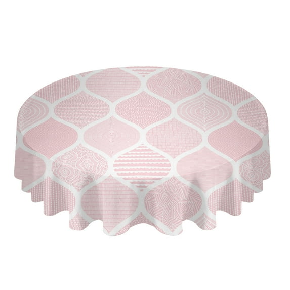 Christmas Snowflake Texture Red Round Tablecloth Waterproof Wedding Decor Table Cover Xmas Home Decorative Tablecloth