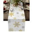 thumbnail image 1 of Christmas Snowflake Texture Red Table Runner Christmas Table Decor Table Runner Cotton Linen Wedding Decor Tablecloth, 1 of 4