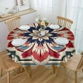 thumbnail image 1 of Christmas Snowflake Texture Round Tablecloth Waterproof Wedding Decor Table Cover Christmas Party Decorative Tablecloth, 1 of 6