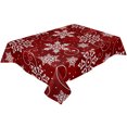 thumbnail image 1 of Christmas Snowflake Texture Table Cloth Waterproof Dining Tablecloth Kitchen Decorative Party Table Cover, 1 of 7