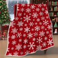 thumbnail image 1 of Christmas Snowflake Throw Blanket - Soft Cozy Warm Fleece for Couch and Bed - Plush Microfiber Flannel Winter Blanket 50 x 60 Inch, 1 of 6