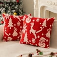 thumbnail image 1 of Christmas Snowflake Throw Pillow Covers, Decorative Pattern Soft Faux Fur Throw Pillows for Couch Sofa Chair Home Living Room Cushion Covers Decorations, 1 of 6