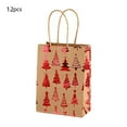 thumbnail image 1 of Christmas Snowflake Tote Gift Bag – 12pcs Kraft Paper Holiday Packaging, Reusable Gift Bags for Party, Home & Gift Wrapping, 1 of 5