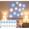 thumbnail image 1 of Christmas Snowflake Wall Decoration Lights 6 Blue 6 White LED Snowflake Wall Lights for Living Room and Entryway Decor, 1 of 9