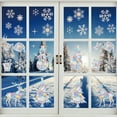 thumbnail image 1 of Christmas Snowflake Window Clings, 2 Sheets Iridescent Static Xmas Decals, Non Adhesive Prismatic Anti Collision Rainbow Stickers for Decor, 1 of 5