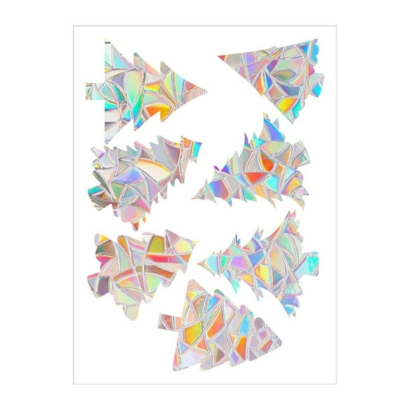 Christmas Snowflake Window Clings - Colorful Rainbow Holiday Decals for Glass, Bird Safe Decorative Stickers, Easy Peel & Stick Seasonal Decor, Durable Removable Window Film