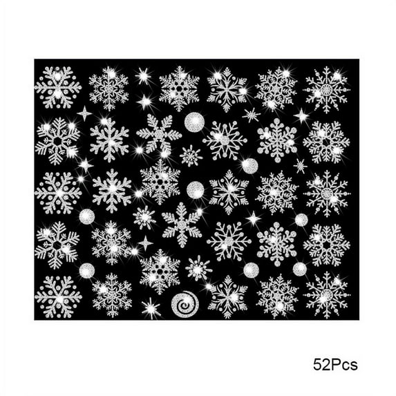 Christmas Snowflake Window Stickers Clings Decorations - Window Decals For Xmas Winter Christmas Decor