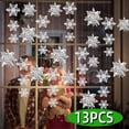 thumbnail image 1 of Paper Snowflakes White Snowflake Ornament Decorations Christmas 3D Hanging Snowflake Garland Winter for Crafts Xmas Party Favors Silver 24PCS, 1 of 8
