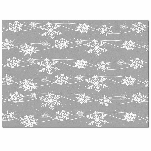 Christmas Snowflakes Area Rug 5x7ft Winter White Waves Dot Snowflake Grey Texture Non-Slip Washable Square Rugs Soft Felt Indoor Floor Mat for Bedroom Kitchen Living Room Bathroom