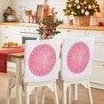 thumbnail image 1 of Christmas Snowflakes Chair Covers Set of 6 Pink Abstract Textures Chair Back Covers Stretch Removable Washable Slipcovers Protector for Dining Room Kitchen Party Decor, 1 of 5