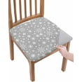 thumbnail image 1 of Christmas Snowflakes Chair Seat Covers for Dining Room 4 Pieces, Winter Grey White Xmas Holiday Chair Seat Protector Cushion Slipcovers for Kitchen Restaurant Office, 1 of 6