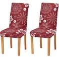 thumbnail image 1 of Christmas Snowflakes Dining Chair Covers Set of 4 Stretch Removable Washable Chair Slipcover Dining Chair Seat Cover for Dining Room Kitchen Wedding Party Hotel, 1 of 6
