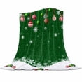 thumbnail image 1 of Christmas Snowflakes Flannel Blanket for Bed,Travel and Camping, Xmas Balls Super Soft Cozy Blanket for All Seasons 32"x48", 1 of 6