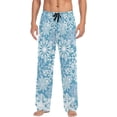 thumbnail image 1 of Christmas Snowflakes Ghost Pajama Pants, Men's Lounge Pants Light with Drawstring and Pockets, Christmas New Year Birthday Father's Day Gifts, Medium, 1 of 7