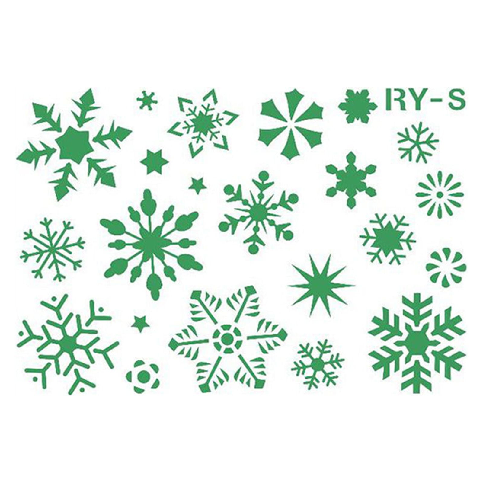 Christmas Snowflakes Hand-painted Spray Painting Hollow Out Painting  Template Large, Medium And Small Snowflakes 