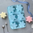 thumbnail image 1 of Christmas Snowflakes Silicone Mold,6 Cavity Various Snowflakes Shaped Mould,6.8 x 10 Inch Heat-Resistant Chocolate Baking Pan,Reusable Candy Making Tray for Cupcake,Mousse,Dessert Handmade Soap, 1 of 4