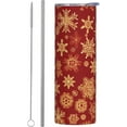 thumbnail image 1 of Christmas Snowflakes Stainless Steel Insulated Tumbler 20 OZ, Coffee Mug Cup with Splash-Proof Lid and Straw for Men Women Lovers Gifts, 1 of 6