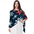 thumbnail image 1 of Christmas Snowflakes Translucent Chiffon Yarn Silk Scarf - Light Breathable Material - 180*73 Size - Elegant and Stylish Accessory for Women, 1 of 1