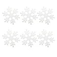 thumbnail image 1 of Christmas Snowflakes Tree Decorations 6 Pcs Silver Snowflake Ornaments Glitter Plastic Snow Flakes Ornaments for Winter Wonderland Christmas Tree Durable Snowflake Decorations, 1 of 6