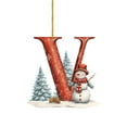 thumbnail image 1 of Christmas Ornaments Snowman 26 Letter Alphabet Pendant Hangs Decorations for Holiday Festivities and Home, 1 of 4
