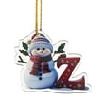 thumbnail image 1 of Christmas Snowman 26 Letters Ornaments, Personalized Hanging Ornament Christmas Letter Christmas Tree Hanging Pendant Xmas Alphabet Letters for Xmas Tree & Home (Z), 1 of 4