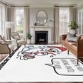 thumbnail image 1 of Christmas Snowman Area Rugs 8'x10', Washable Small Throw Rugs for Living Room Patio, Winter Funny Xmas Snow Cartoon Indoor Outdoor Rug Non-Slip Low Pile Carpet Runner Reversible Floor Mats, 1 of 8