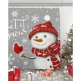 thumbnail image 1 of Christmas Snowman Bathroom Curtain 72 Inch Shower Curtain with Hooks, Xmas Let Snow Winter Snowflake Grey Waterproof Polyester Bath Curtain Washable Bathtub Curtain 60''x 72'', 1 of 6