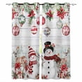 thumbnail image 1 of Christmas Snowman Blackout Curtains for Bedroom/Living Room, Thermal Insulated Kitchen Curtains, Xmas Balls Elk Botanical Vintage Grommet Darkening Window Treatment Drapes 52"x72"x2, 1 of 8