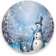 thumbnail image 1 of Christmas Snowman Blue Coasters Absorbent Moisture Non-Slip Drink Coaster Ceramic Stone with Cork Base Desktop Protection Prevent Furniture Damage 2PCS Home Decor, 1 of 6