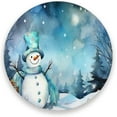 thumbnail image 1 of Christmas Snowman Blue Coasters Absorbent Moisture Non-Slip Drink Coaster Ceramic Stone with Cork Base Desktop Protection Prevent Furniture Damage 4PCS Home Decor, 1 of 6