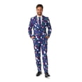 thumbnail image 1 of Suitmeister Men's Suits Christmas Snowman Blue - M Blue, 1 of 6