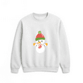 thumbnail image 1 of Christmas Snowman Bow Hat Carrot Nose Festive Holiday Winter Cartoon Sweatshirt, up to size 5XL, 1 of 2
