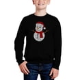 thumbnail image 1 of Christmas Snowman - Boy's Word Art Crewneck Sweatshirt, 1 of 3